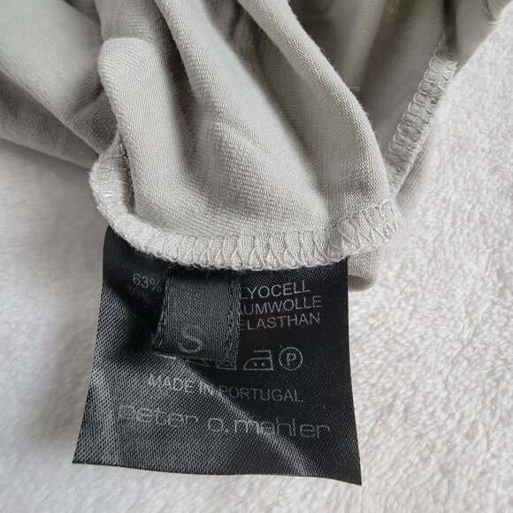 Peter O. Mahler Womens Long Sleeve Top Small Gray & Black Colorblock Stretch - Picture 4 of 9